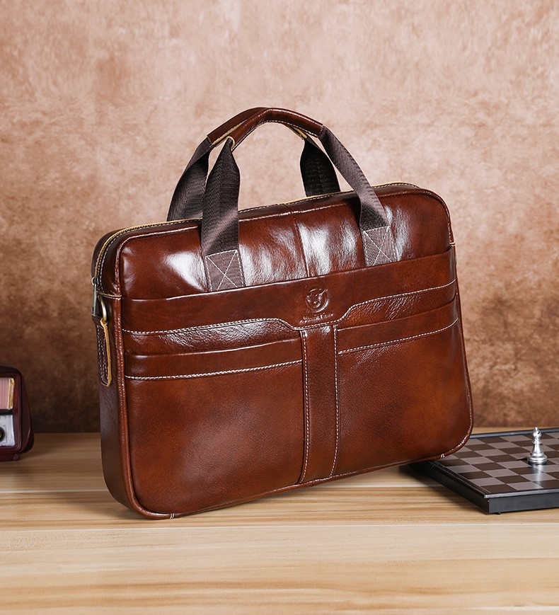 Maletín de cuero Bullcaptain Briefcase