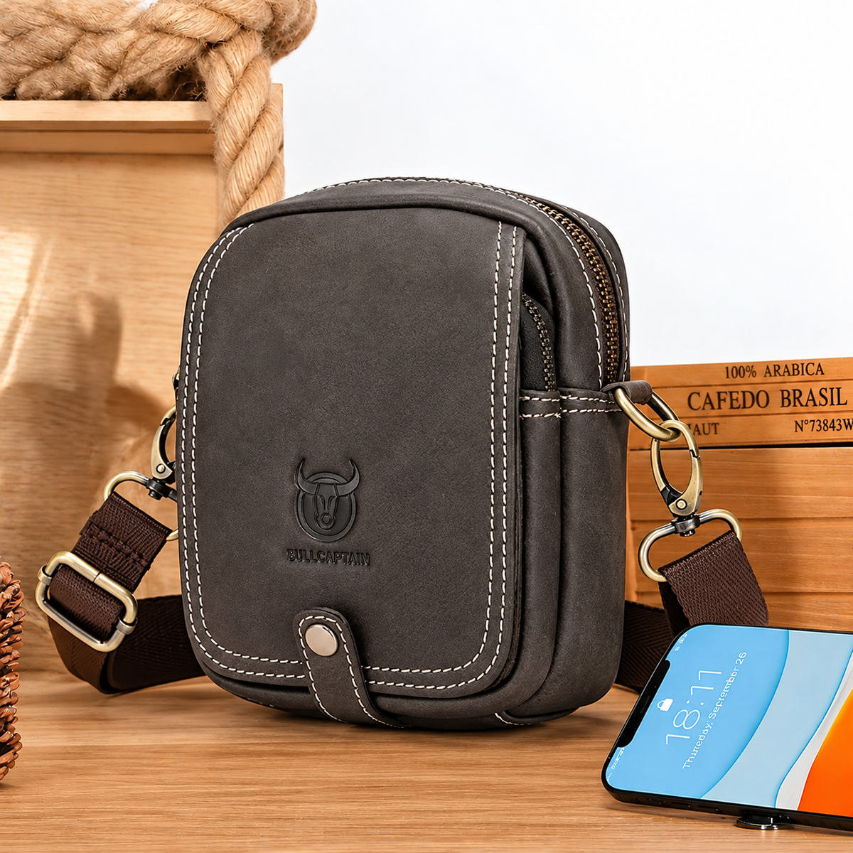 Bandolera Bullcaptain Mini Rustic