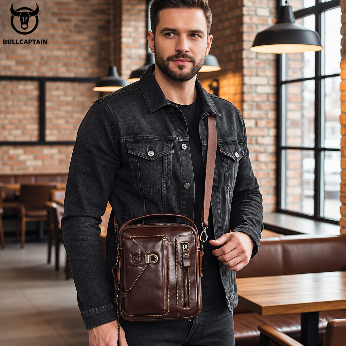 Bandolera de cuero Bullcaptain Leather