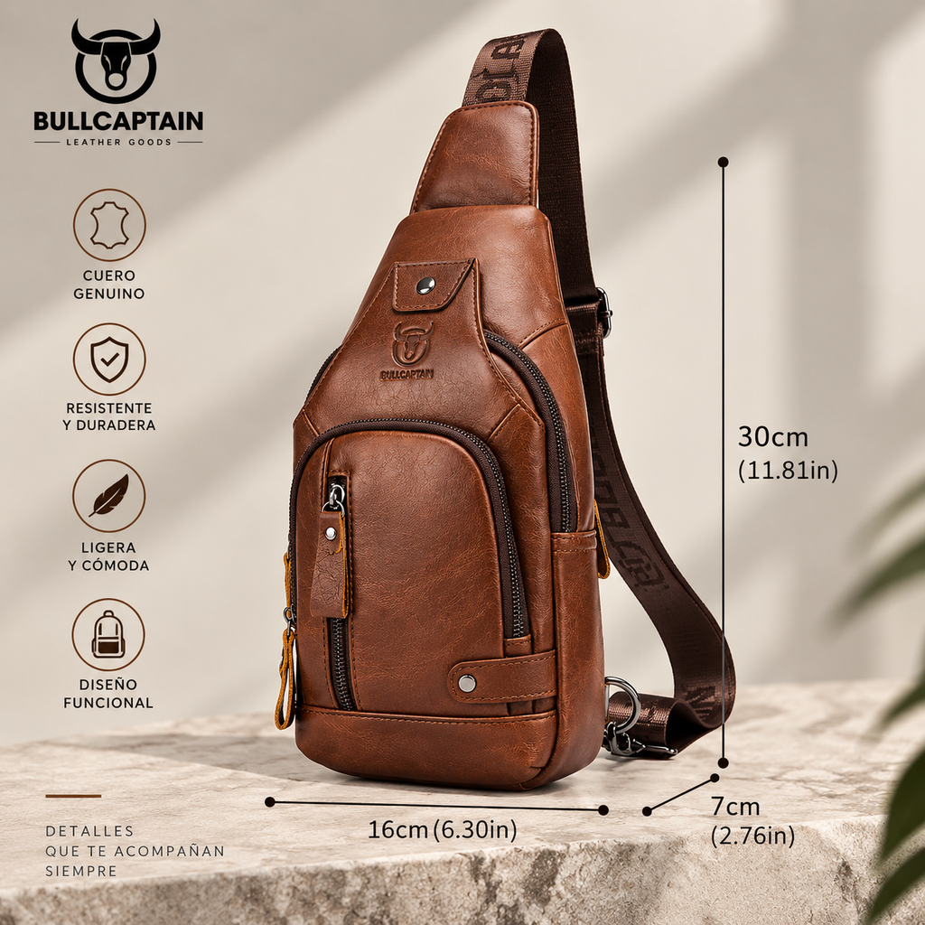 Mochila de cuero Bullcaptain Charge