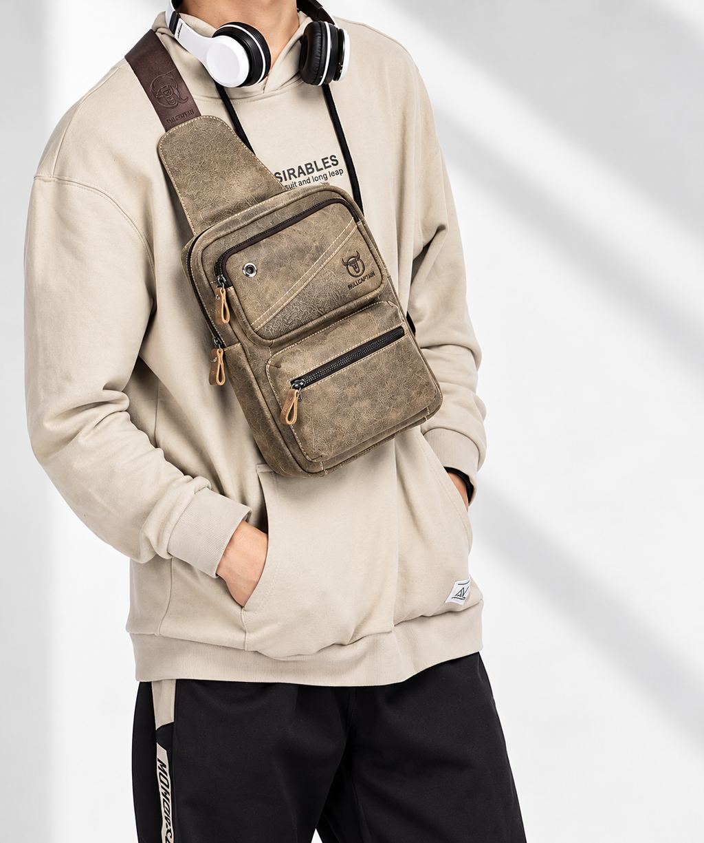 Mochila de cuero Bullcaptain Look