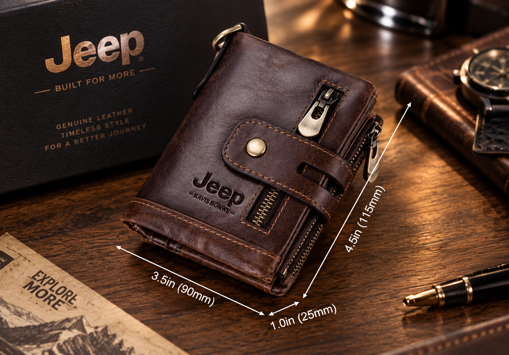 Billetera de cuero Jeep