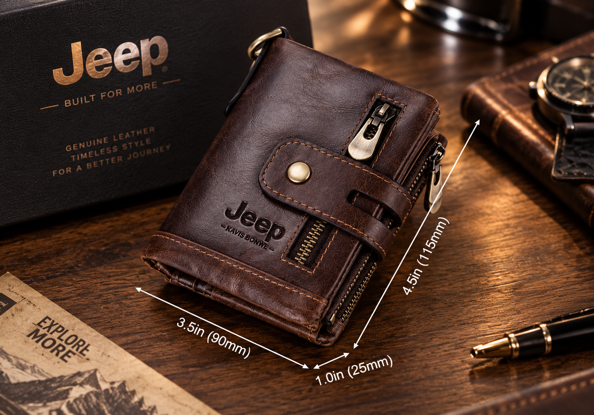 Billetera de cuero Jeep