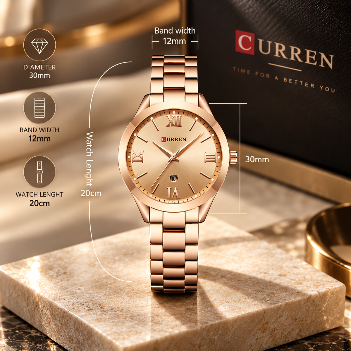 Reloj de lujo Curren Aurora