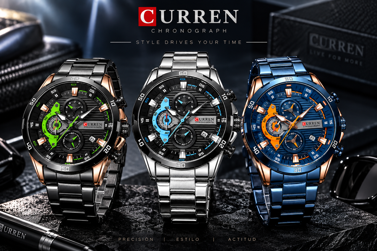 Reloj de lujo Curren Chronograph