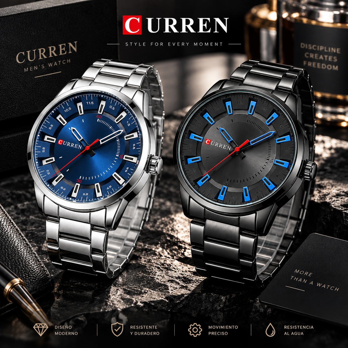 Reloj de lujo Curren Corona
