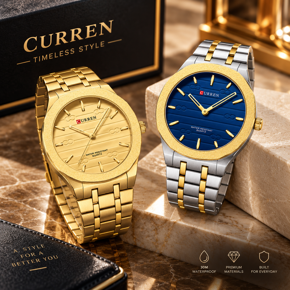 Reloj de lujo Curren Fine