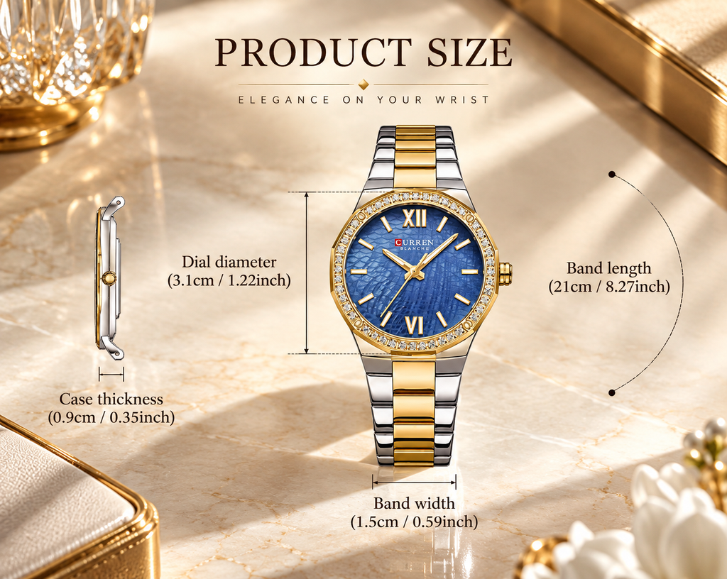 Reloj de lujo Curren Pearl
