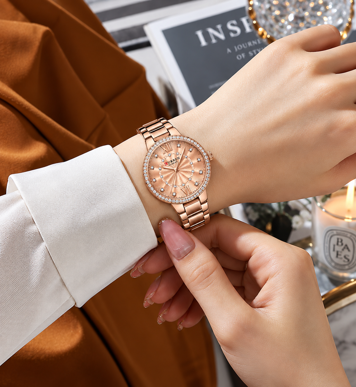 Reloj de lujo Curren Queen