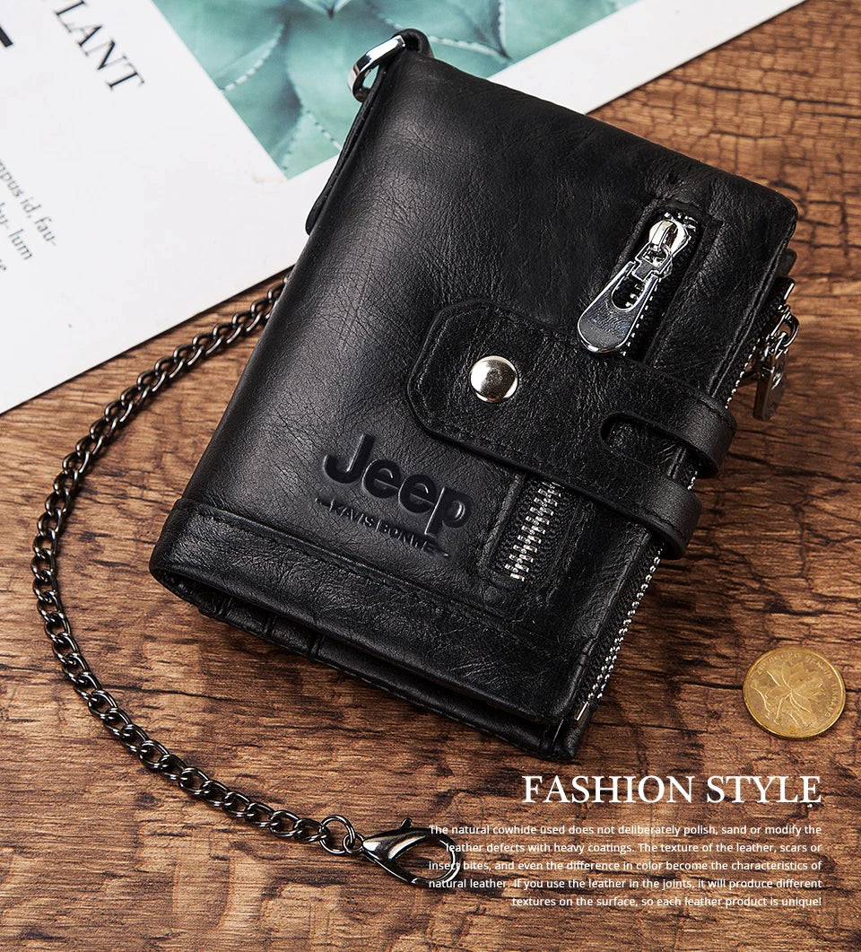 Billetera de cuero Jeep