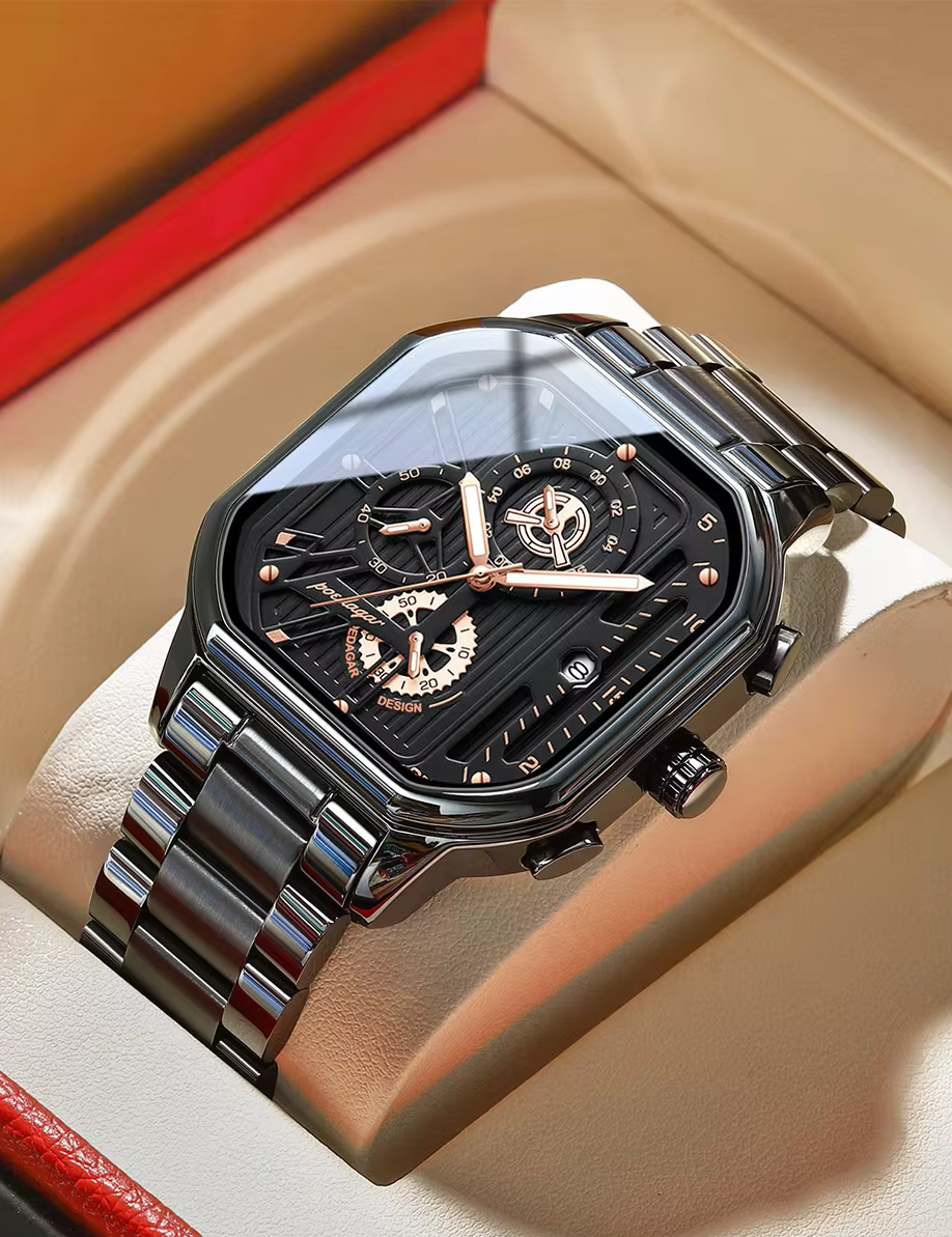 Reloj de lujo Poedagar Black