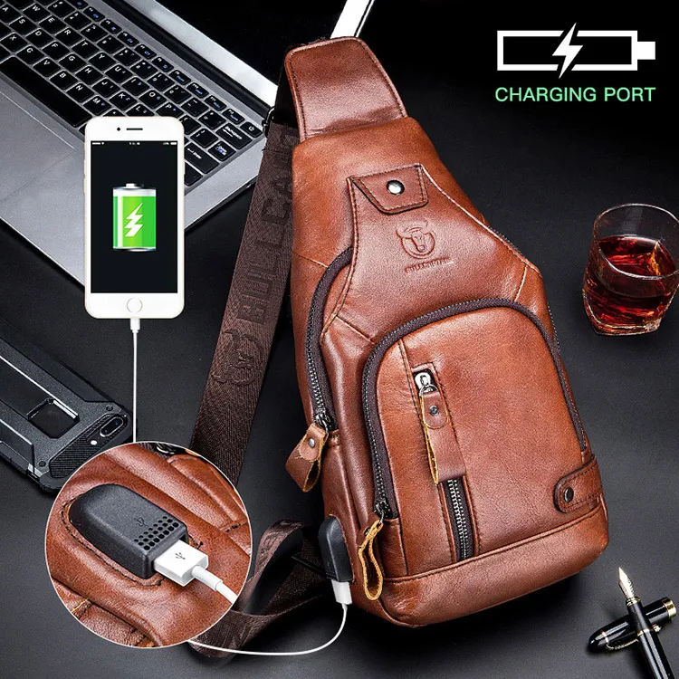 Mochila de cuero Bullcaptain Charge