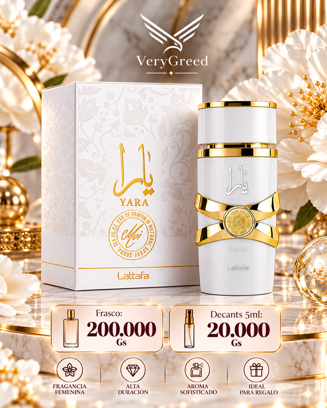 Perfume Lattafa Yara Blanco